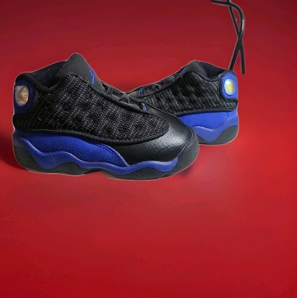 Nike Air Jordan 13 Retro Black Hyper Royal (TD) kids Size 7C  414581-040No box.